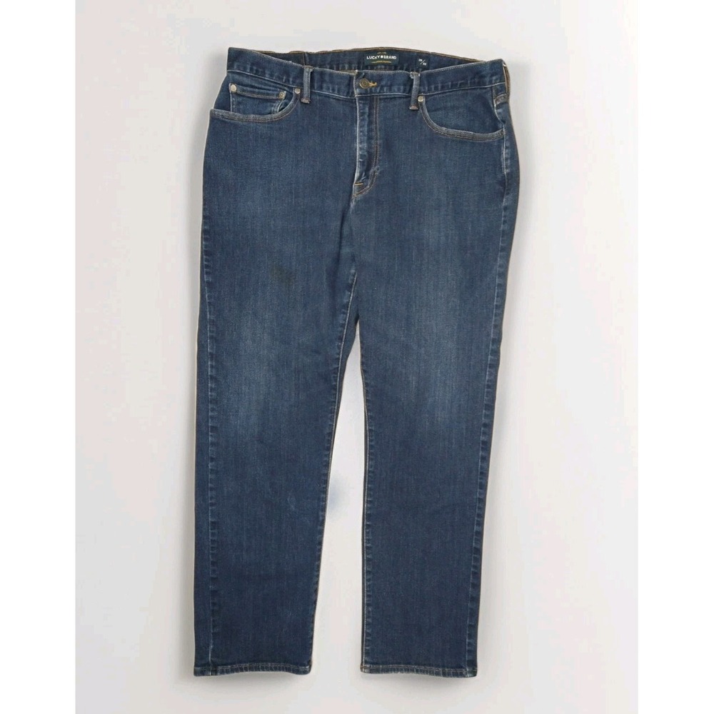 Lucky Brand 410 Athletic Slim‎ Jeans Mens 38x32 Blue Dark Wash Denim